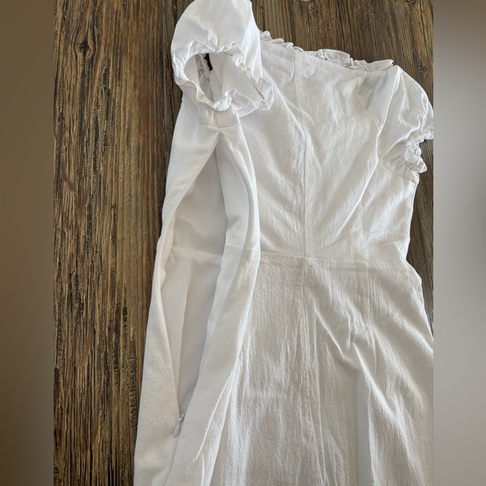 Nasty Gal Collection “Strings Attached” Lace-Up Mini Dress Womens 6 White Lined - Picture 8 of 11